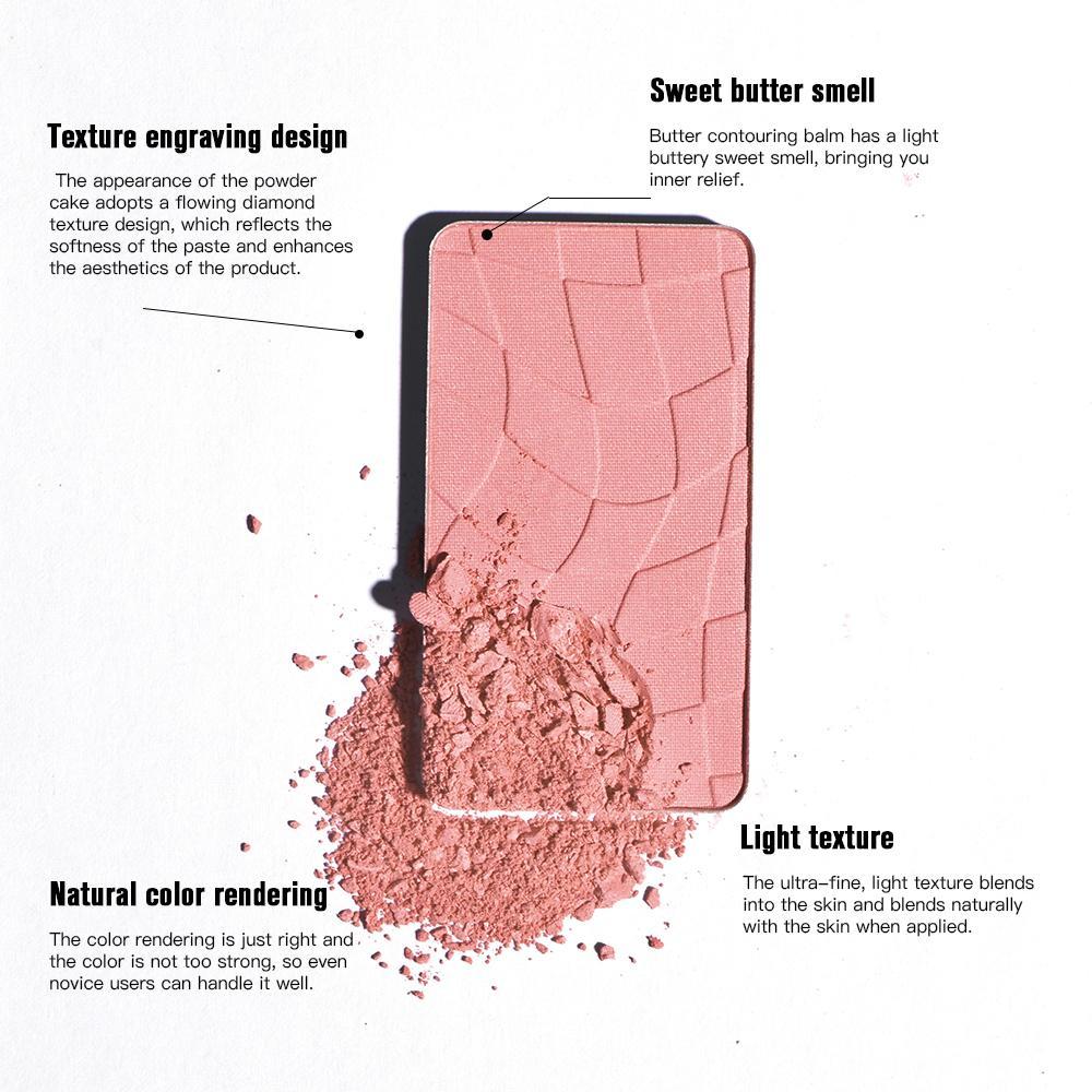 Long Lasting Face Makeup, 1 Box Waterproof & Sweat-proof Blush, Silky, Smooth, Radiant and Easy-to-pigment Blusher, Face Makeup for Women & Girls, Valentine's Day Gift, Trending Makeup