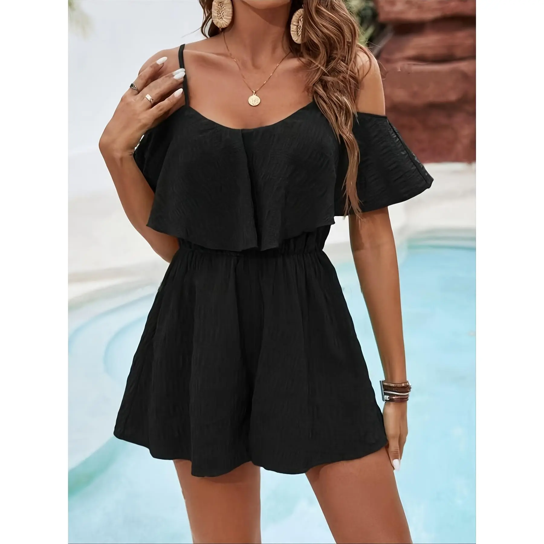 9271 Spring Style Strapless Jumpsuit, Bust Measurement Is Difficult to Take, Mannequin Size Used for Reference