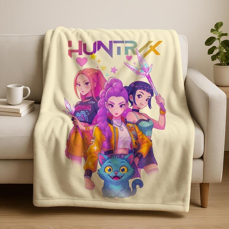 Blanket Inspired by Demon Hunters K - Pop for Kids Men and Women Cozy Cute K - Pop Gift