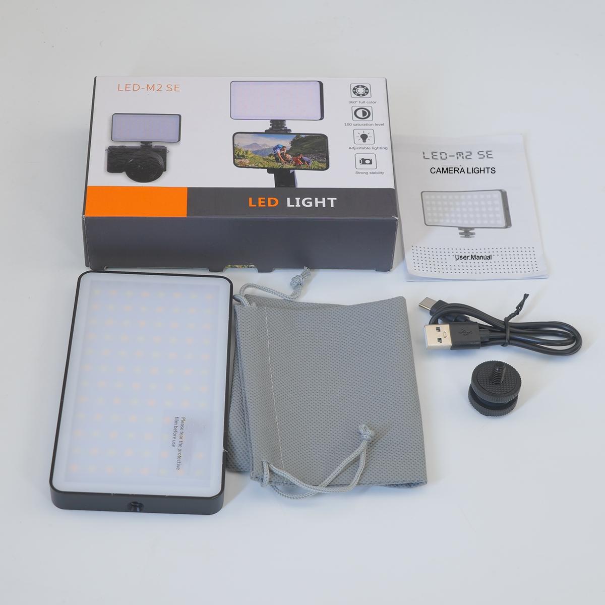 LED Panel Light, Bi-color Photo Light with 4000mAh Battery Rechargeable, 3200-6500k Bi-color Dimmable Camera Light, Photographic Fill Light with Color Filters for Dslr Camera, Stocking Fillers Gift