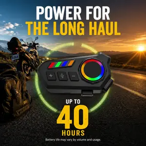 Riding Helmet Bluetooth Headset Intelligent Wind Noise Reduction Headphone Support Phone Call GPS Navigation FM Radio RGB Custom Light Large Button For Motorcyclist Mountain Biker Ski Holiday Present