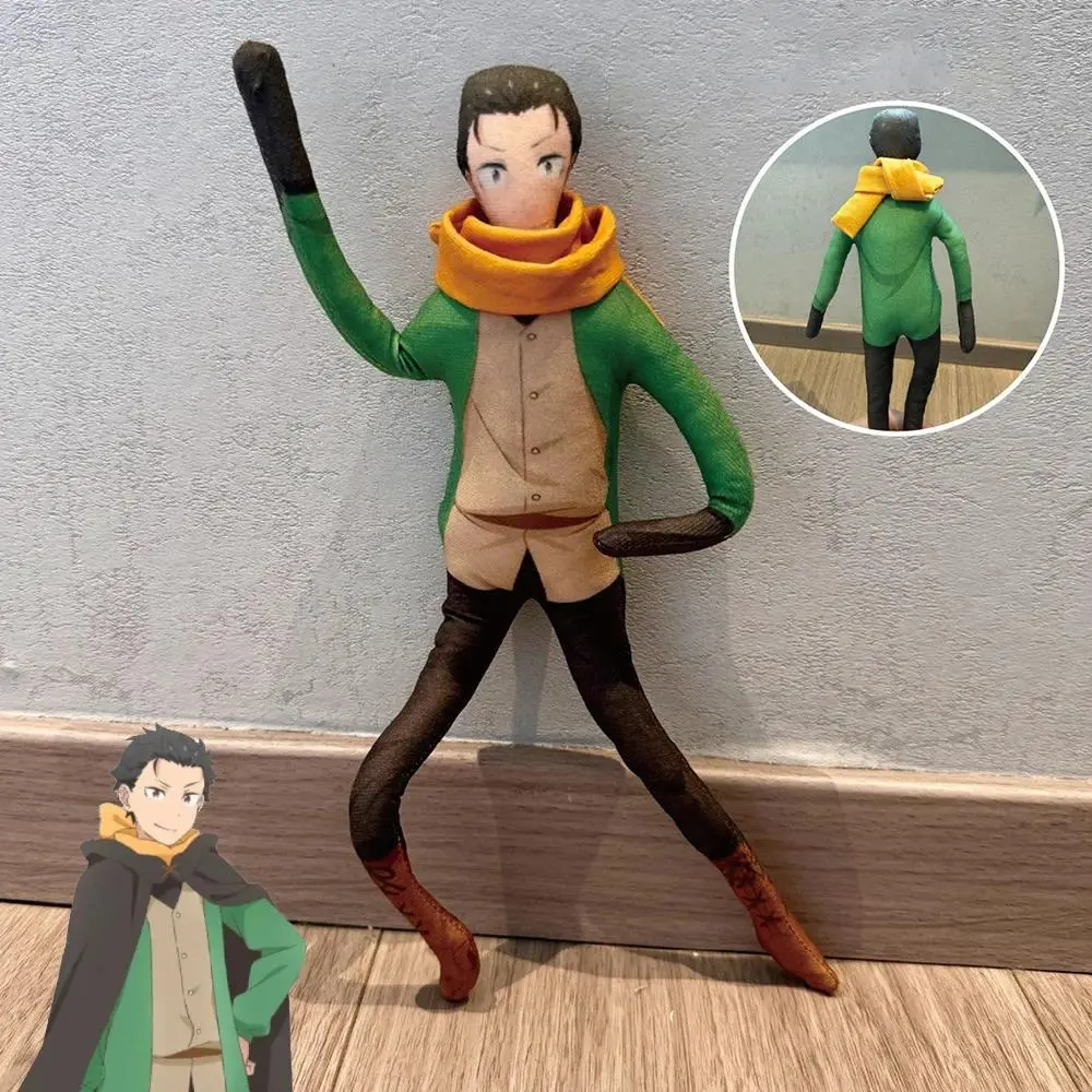 Anime Re Zero Natsuki Subaru Cosplay Doll Plush Stuffed Dolls Abstract Room Decoration Twistable Slender Plushies Unisex Props