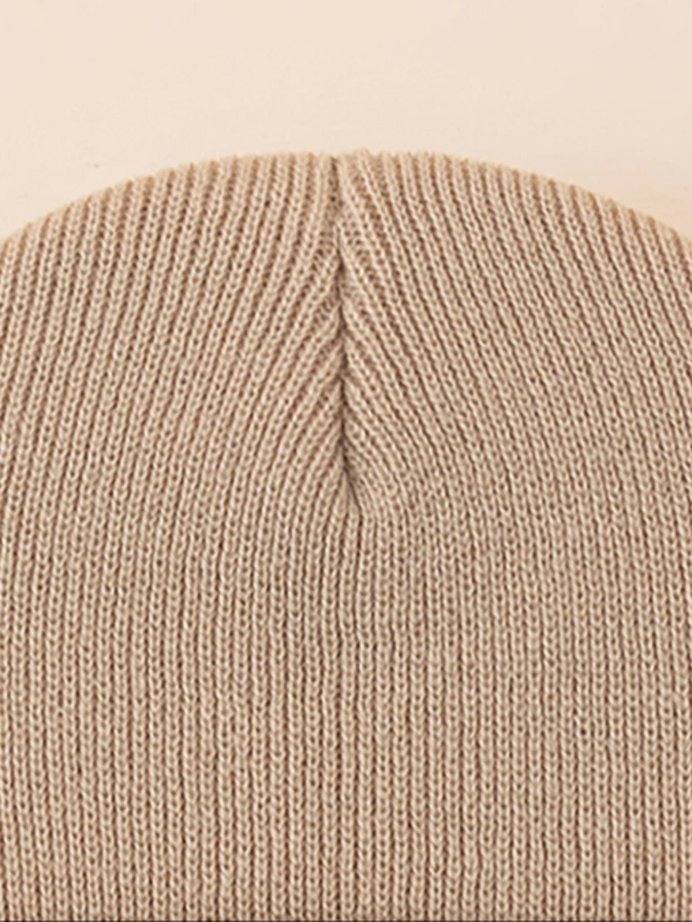 Baby Bear Embroidered Knit Hat for Newborns & Toddlers, Warm Winter Beanie for Outdoor Use, Casual Daily Commute Cap