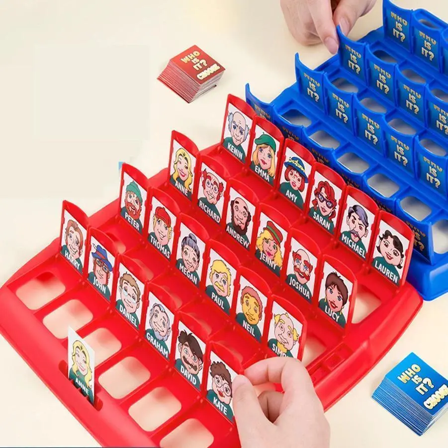 Guess who I am Board game Card game Children's puzzle board toy board parent-child interactive intelligence