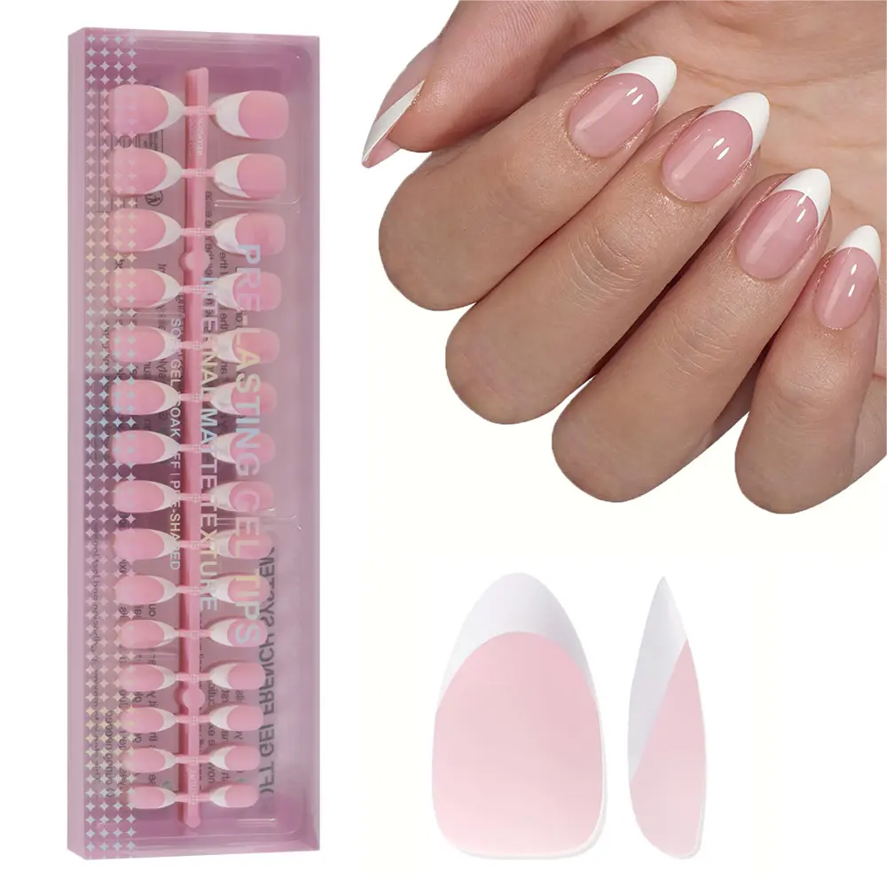 150pcs Almond French Press Nails, Almond Fake Nails, Decorative Nails, Matte Surface, 15 Sizes Available, Perfect for Women DIY, Daily Use, Party Decorations