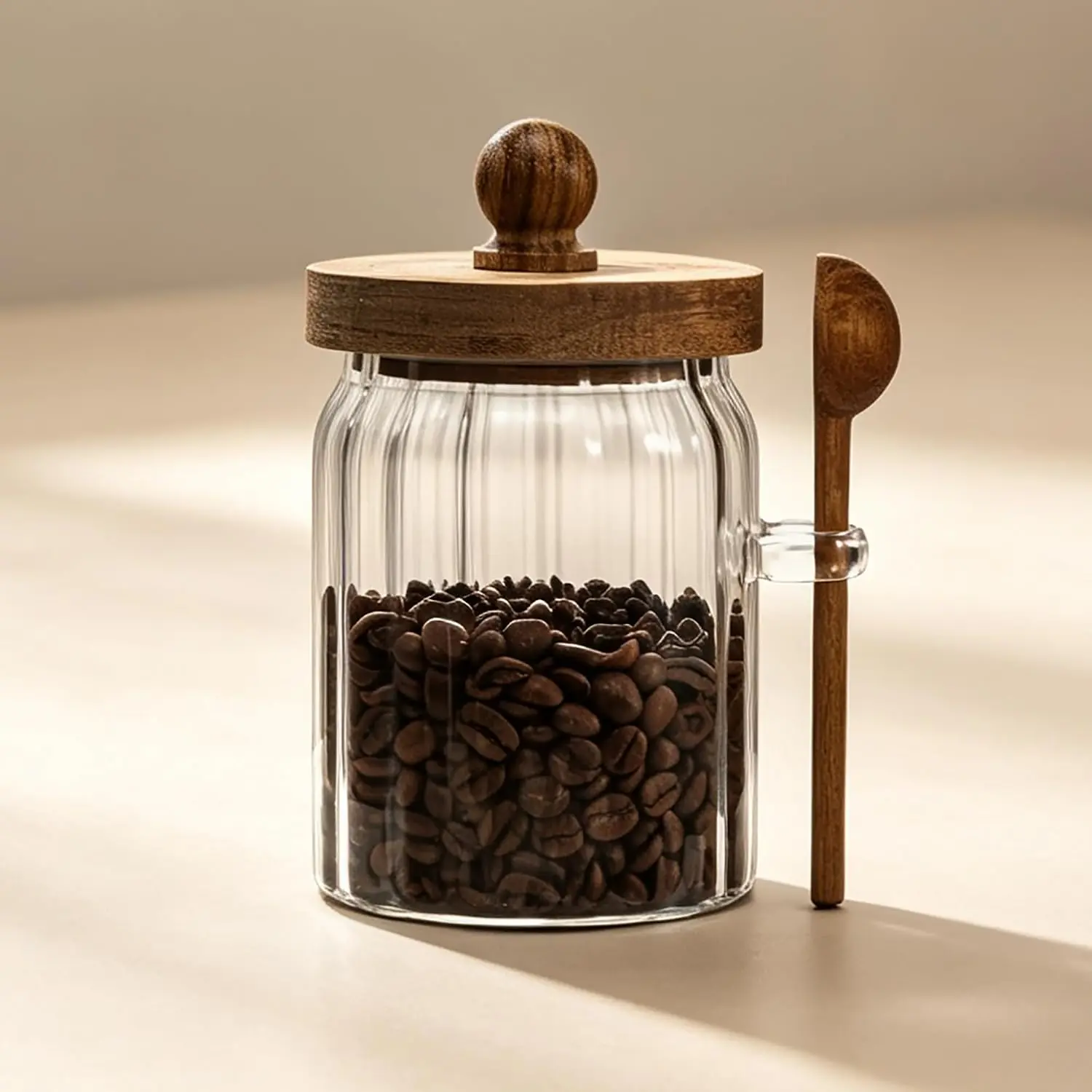 Glass Jar with Lid 19 FL OZ Airtight Glass  Storage Container for Cereal Nuts Salts Coffee   Jar Gratitude Jar (19 FL OZ)