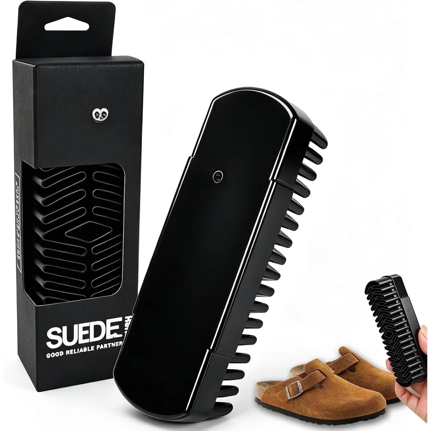 Black Suede Brush for Shoes Boots Sneakers Crepe Brush with ABS Handle Suede&Nubuck Cleaning Brush Cleaner Tool for Suede Couch Furniture Bags