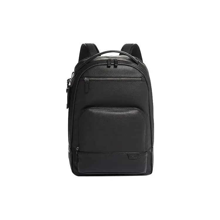 TUMI Harrison Warren Leather Laptop Backpack for Men – Casual Business Style in Black
