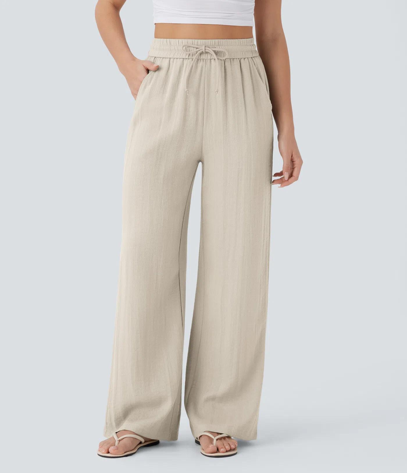 #halara#wide-leg pants#linen pants#highwaistedpants#casualtrousers#womensfashion#spring2026fashion#Travel Pants#everydayoutfit#pantswithpockets#flowypants#y2kfashion#athleisure