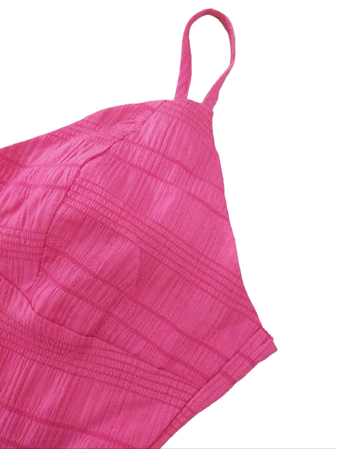 Women's Plain Bow Decor Jumpsuit, 1 Count Casual Sleeveless Cami Jumpsuit for Daily Wear, Ladies Clothes for All Seasons