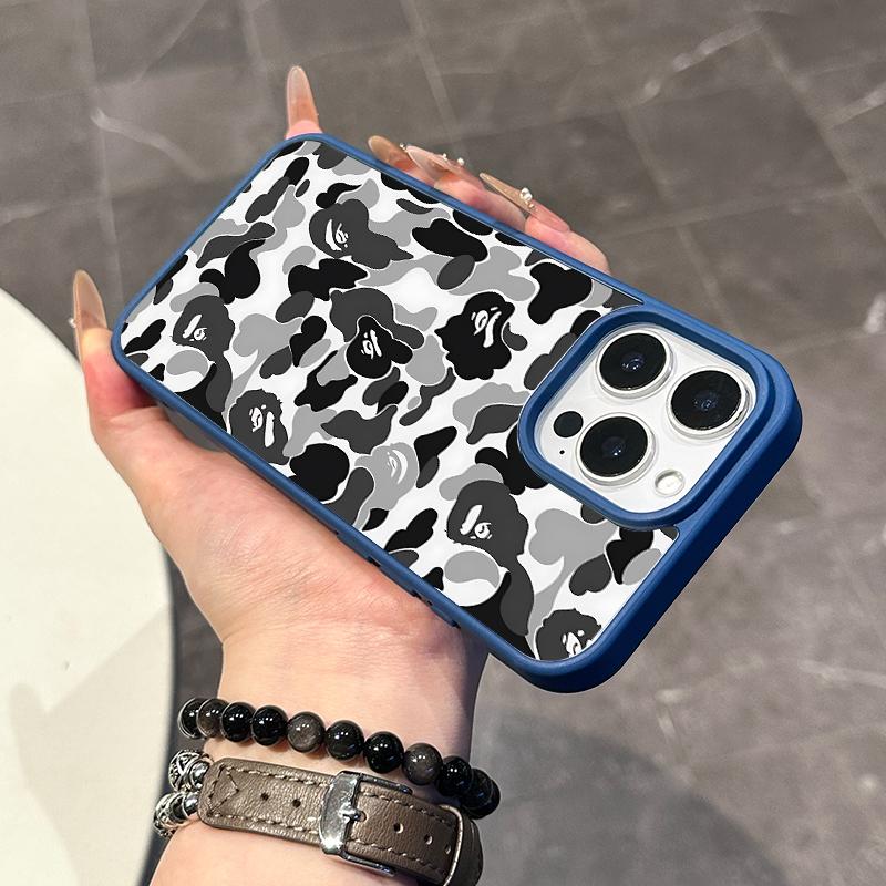 Chic Magnetic Case for iPhone11/12/13/14/15/16/promax Bape Camo Pattern MagSafe Ready, Anti-Slip, Ultra Thin |     Aesthetic Touch for Daily Use