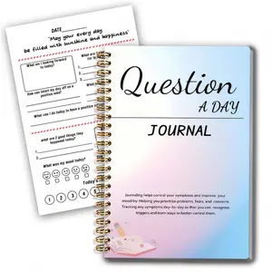 Self-emotion care journal, daily diary with questions: 100 days focusing on emotional health, unisex - very suitable for practicing self-care and mindfulness.