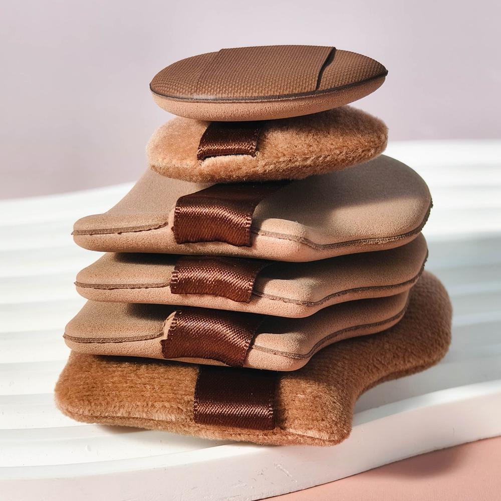 Chocolate's Powder Puff Set, 6pcs/set Multi-Purpose Makeup Tools, Soft & Skin-Friendly, Ideal for Foundation, Loose Powder, BB Cream, Cushion