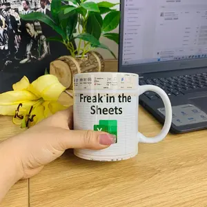 Spreadsheet Ex-cel Cup, Freak In The Sheets Mug,  Novelty Office Gifts for Birthday Christmas New Year Men Women