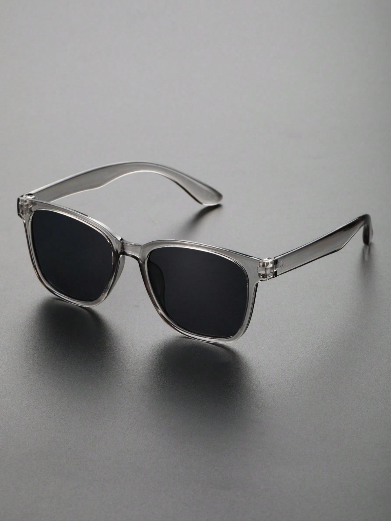 Unisex Vintage Square Frame Tinted Lenses Sunglasses, Modern Accessories for Men, Casual Leopard Print Sunglasses for Everyday Use, Versatile Accessories for Outdoor Activities, Lightweight Durable Sunglasses, Outdoor Suitability