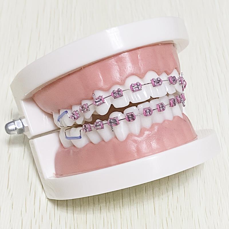 Colorful Temporary Teeth Decorations |                      Braces with Rubber Bands & Stainless Steel |                       Vibrant Party Style for Halloween, Thanksgiving, Christmas |                       Durable, Easy-to-Use Beauty Retouching Gear M