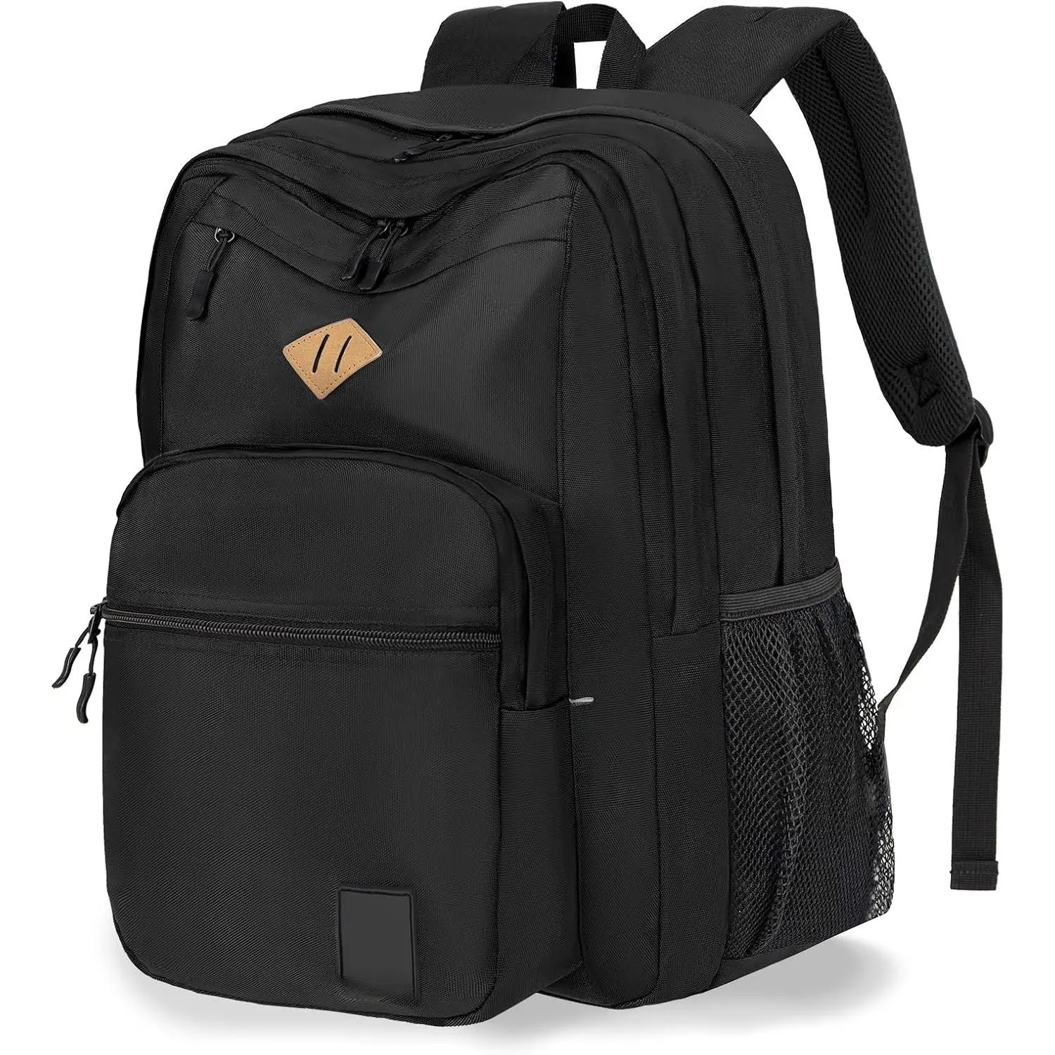 Backpack for Men Women, 26L Wear-Resistant Water Resistant Backpack for Teens Boys and Girls, Casual Travel Laptop Backpack Black