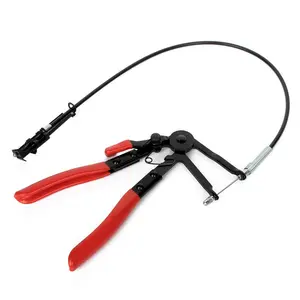 Flexible Wire Clamp Pliers, Car Water Hose Clamp Tightener with Rotating Claw Lock Tool, Ring Flat Band Hose Clip Remover and Installer