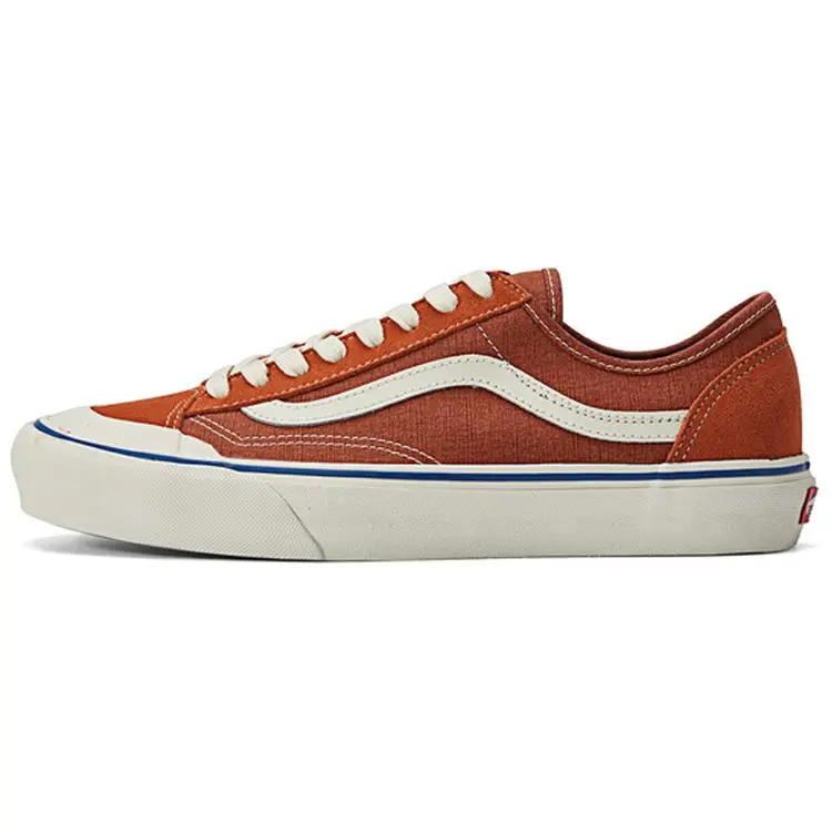 Vans Style 36 Lace-Up Platform Sneakers for Men and Women – Lightweight, Low-Top, Rust Orange Verifiable, with credentials and supporting global authentication