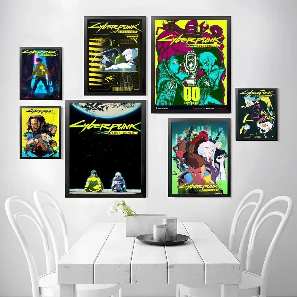 Cyberpunk: Edgerunners Wall Print - High-Definition Artistic Poster, Waterproof Home Decor for Living Room, Bedroom