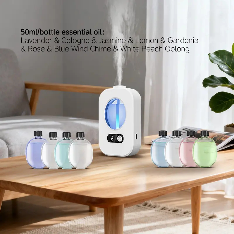 Smart Essential Oil Diffuser Spray, USB Rechargeable Humidifier, Long-Lasting Odor Removal, Ideal for Living Room/bedroom/office, Christmas Gift