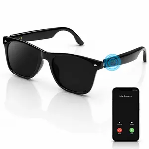 Smart Bluetooth Glasses for Men Women, Open-Ear Audio Glasses with Wireless Music, Built in Mic, Hands-Free Calls, Touch Control and Voice Assistant for Driving Cycling Running
