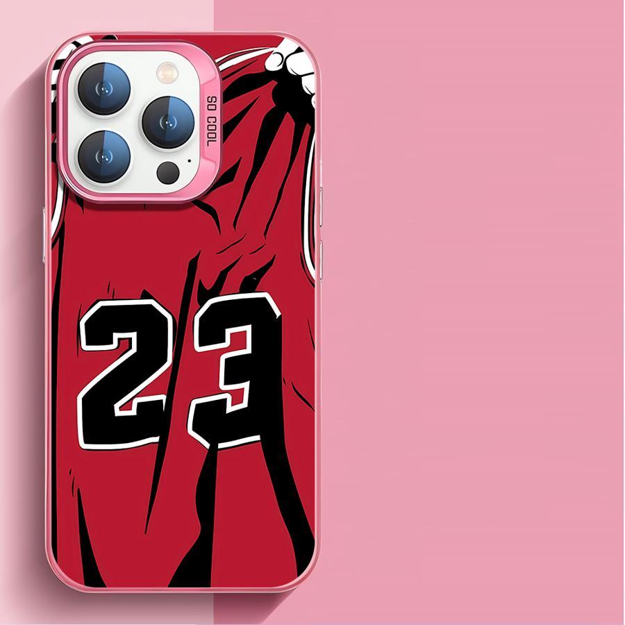 Cool Basketball-Themed Iridescent Silver Phone Case — Compatible with iPhone 13, 14, 15, 16; An Ideal Gift Choice