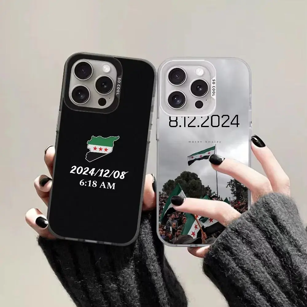 Flag of Syria Phone Case For iPhone 17 Promax 17e 17 16 15 14 13 12 11 Mini Pro Max Air For Samsung S26 Ultra S25 S24 S23 S22 FE Plus Edge Anti-Fall Transparent shockproof protection TPU Soft silicone Back Cover For Fans Gift