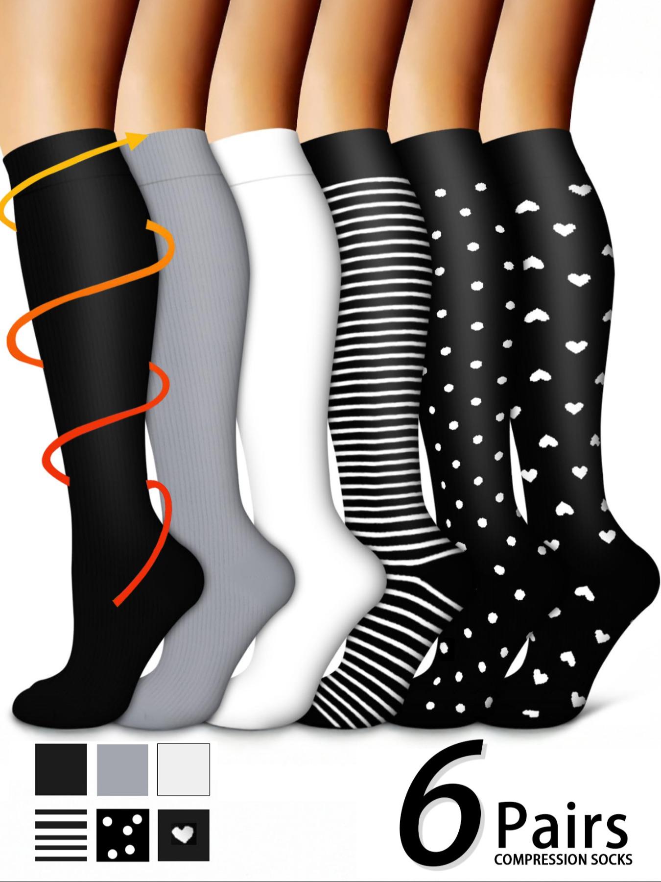 Unisex's Compression Socks, Sports Socks for Running, Nurses, Pregnant Women, Sports Socks for Improving Blood Circulation, Breathable Compression Socks