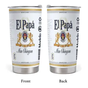 El Papa Mas Chingon Tumbler, Modelo Beer 20oz & 40oz Cup, Regalos Para El Día Del Padre For Papá, Fathers Day Gift for Mexican Dad Ceramic Drinkware, Funny Spanish Quote Tumbler, Mexican Pride Beer Tumbler, Humorous Dad Slogan Cup
