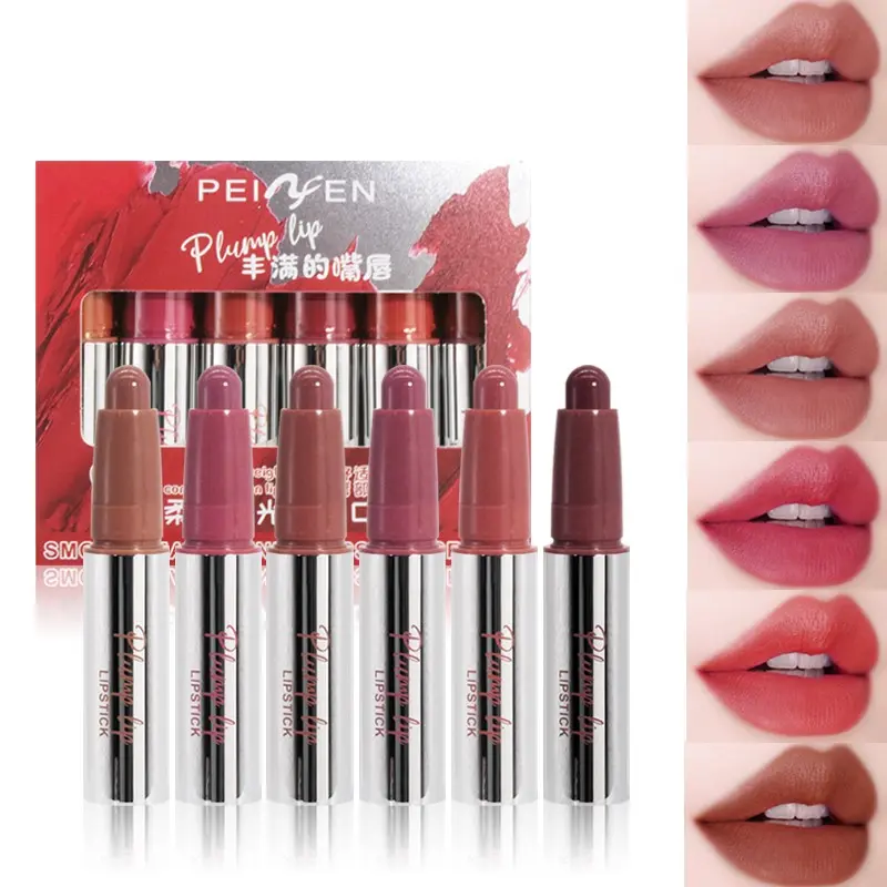 6 Color Lipstick Pen Set, Long-Lasting Non-Fading Lip Liner, Matte Frosted Velvet Airbrush Lipstick Pen, Single Item Liquid Product