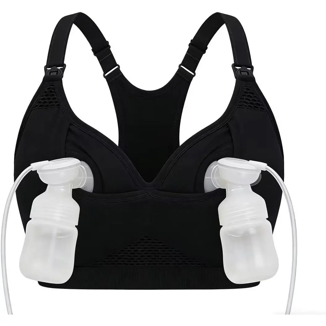 Pumping Bra Hands Free,  Bras for , Low- Racerback Padded Maternity  Bra