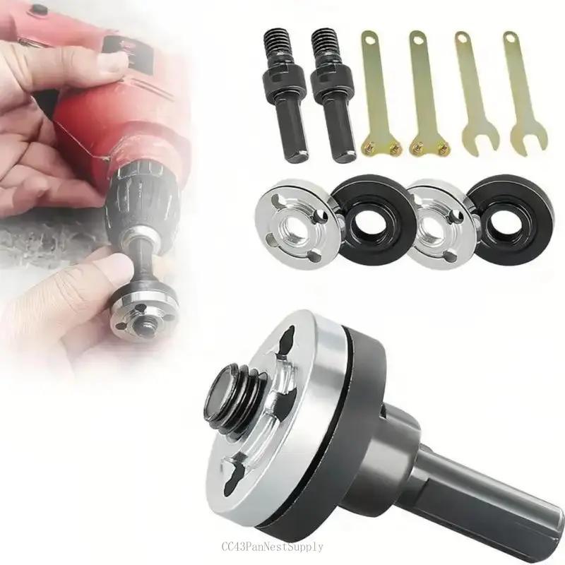 2 Set Connecting Rod Kit with Wrench Variable Shaft Coupler Converter Tool,Electric Drill Conversion Angle Grinder Adapter,10mm Arbor Mandrel Adapter,Adapter Set for Most Small Angle Grinder.CC43PanNestSupply