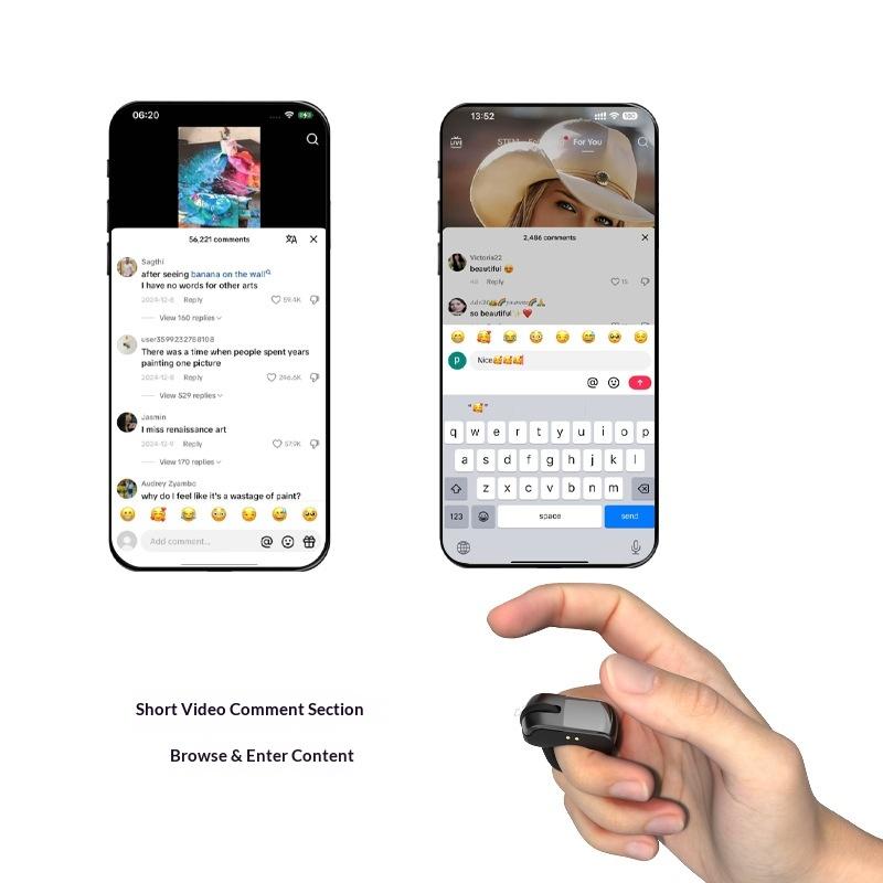 Bluetooth Ring Mouse Charging Case Multi-Function Touch Mini 2.4G Wireless Smart Remote Control Special Lazy People Computer