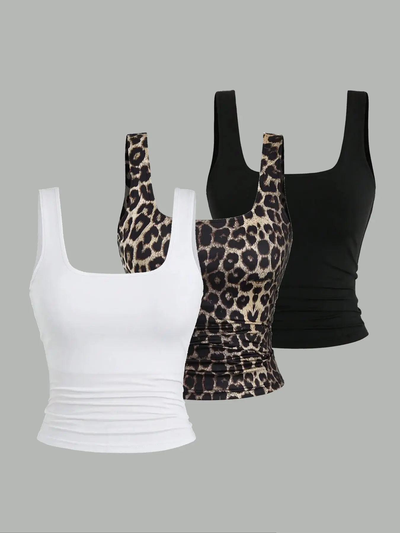 Women's Casual Basic Minimalist Tank Top, Cropped, Fitted Plain Design, High Elasticity, Waist Cinching, Versatile for Office, Gym & Summer Wear