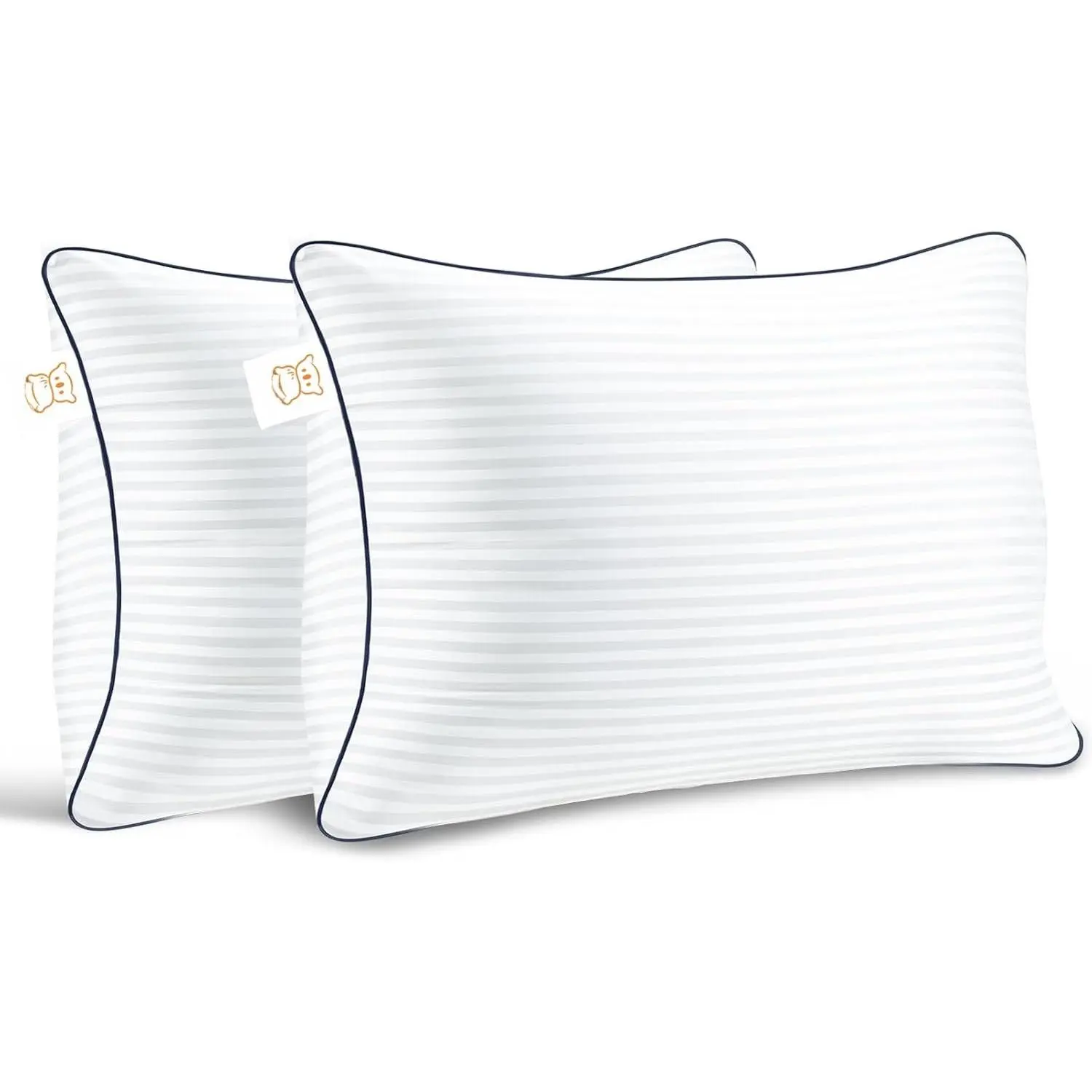 12x20 Inches Pillow Inserts Set of 2-  Soft Down Alternative Fill, Decorative Throw Pillows for Couch, Bed & Sofa, Supportive White Striped Bedroom Pillow Forms