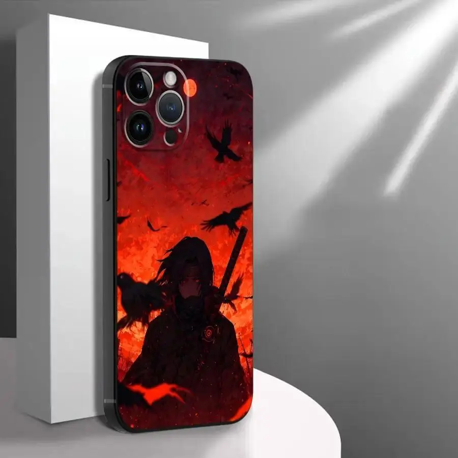 Handsome Red Uchiha Itachi Case for iPhone 17 16 15 14 13 12 11 Pro Max Pro 17Air Plus Black Soft Phone Cover