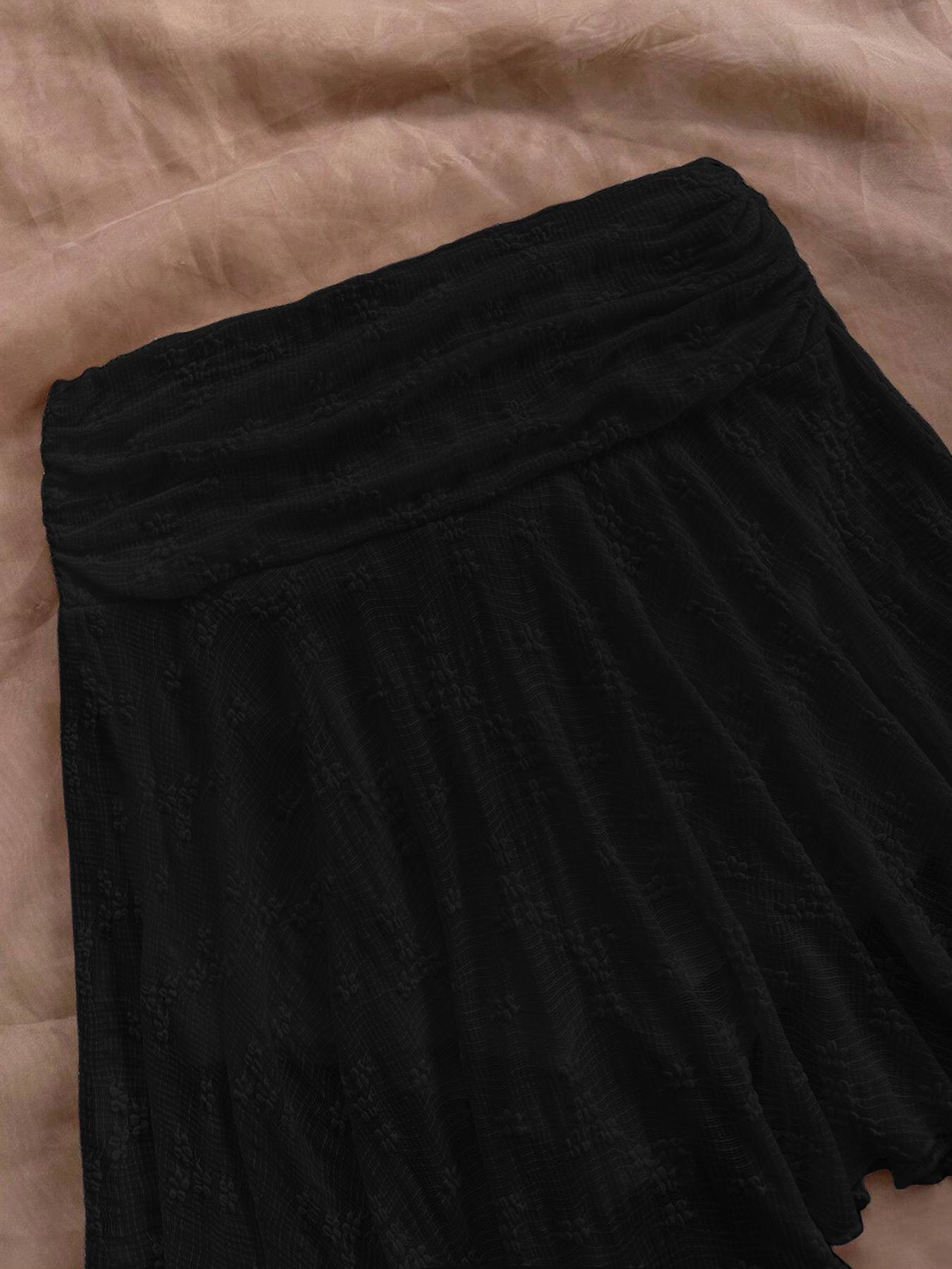 Women's Plain Asymmetrical Hem Skirt, Casual  Short Skirt for Summer, Fashion Women's Skirt for Beach Holiday