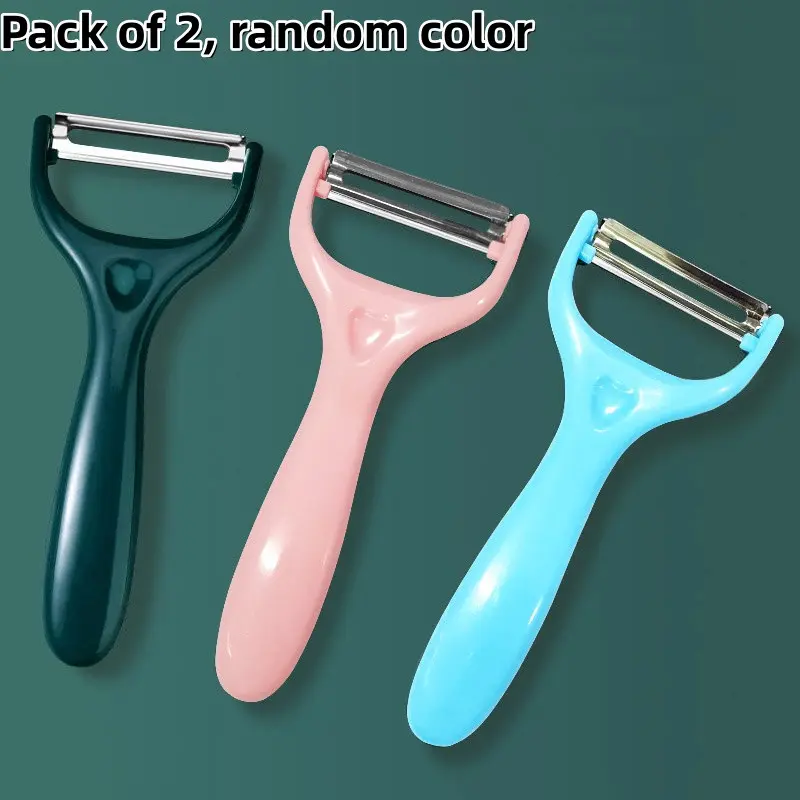 2 Pcs Peeler Set, Fruit & Vegetable Peeler, Stainless Steel Design, Ideal for Potatoes, Melons, Apples, Carrots, Kitchen Tool, Utensils