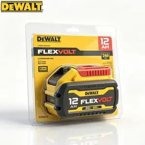 Original DEWALT MAX Flexvolt 12.0ah 20/60V DCB612 Lithium-Ion Battery Cordless Drill Battery DEWALT flexvolt 60V Battery Durable High-Capacity Lithium-ion Battery for Power Tools Li-ion Batteries for Heavy Duty work