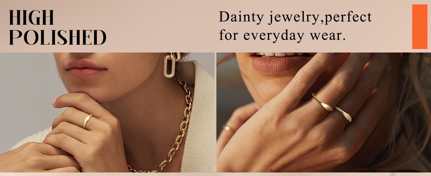 YADOCA 14K Plated Gold Filled Ring Initial Ring Dainty Simple Letter Band Rings Signet Stackable Pinky Alphabet Thin Thumb Rings for Women Non Tarnish Size 6 7 8 9 10 YADOCA 14K Plated Gold Filled Ring Initial Ring Dainty Simple Letter Band Rings Signet Stackable Pinky Alphabet Thin Thumb Rings for Women Non Tarnish Size 6 7 8 9 10