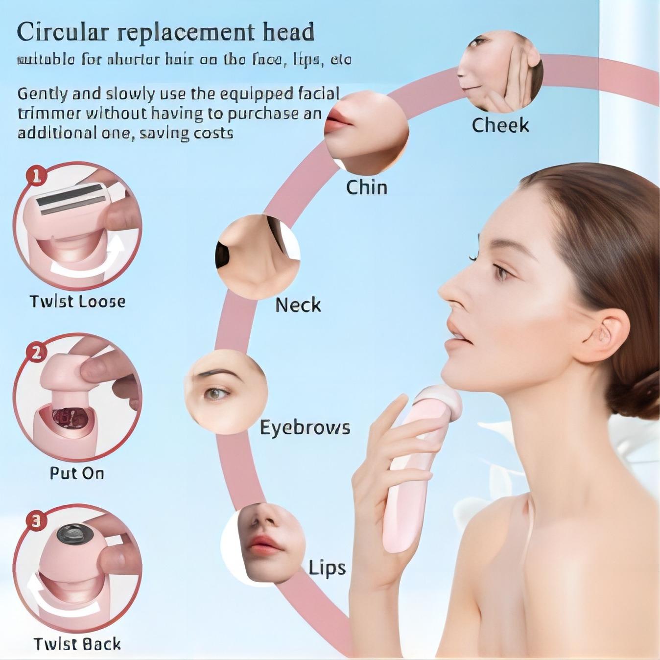 2 in 1 Electric Hair Removal Instrument, Waterproof Hair Removal Razor, Bikini Leg and Underarm Hair Removal Tool, Personal Care Appliances for Women, Valentine's Day Gift