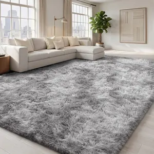 FAMVAL Fluffy Area Rug for Living Room Bedroom, Super Soft Long Plush Non-Slip Modern Rectangular Rug, Cozy Large Rug for Nursery Kids Room Dorm summerwins