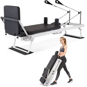 Collapsible Pilates Reformer Machine – Adjustable Resistance, Jump Board, Heavy-Duty Springs & Cords – Professional Pilates Equipment for Home or Gym – Appropriate for All Fitness Levels