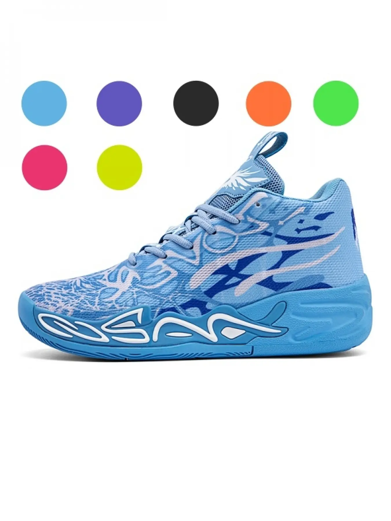 Teen Vibrant Contrast Flame Basketball Sneakers, Stylish Basketball Shoes, Light Breathable Footwear For Middle & High School PE Court Training