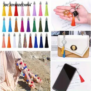 60pcs/ 120pcs Pieces Keychain Tassel Charms Silky Handmade Tassels Bulk for Resin DIY Crafts, Bracelets, Earrings, Keychain, Necklace