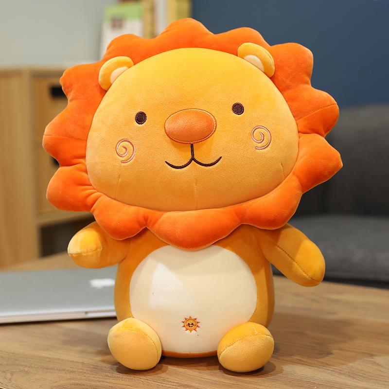 1pc 35/50cm Lovely Smile Lion Plush Toys Cartoon Sunshine Lion King Pillow Stuffed Soft Animal Cushion for Children Girls Gifts