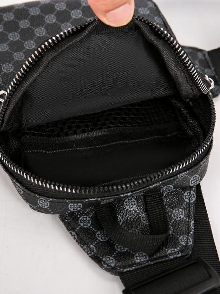 Men's Casual Solid Color Zipper Belt Bag, Fashionable Lightweight Chest Bag for Daily Commuting, Portable Sling Bag for Men, Zipper Fanny Pack