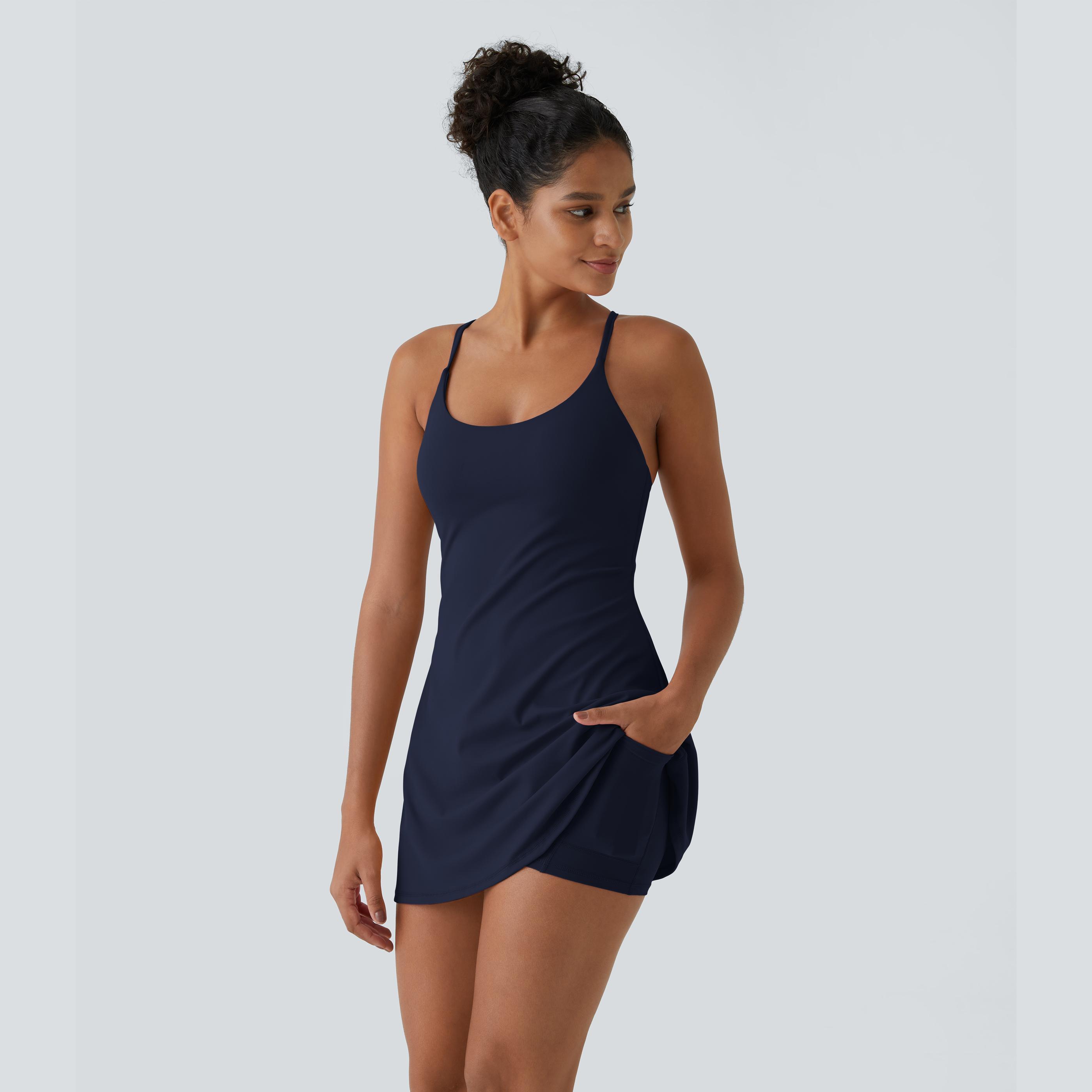 Plush Backless Active Dress-Easy Peezy, Spring Dresses, Dance Dresses for Women