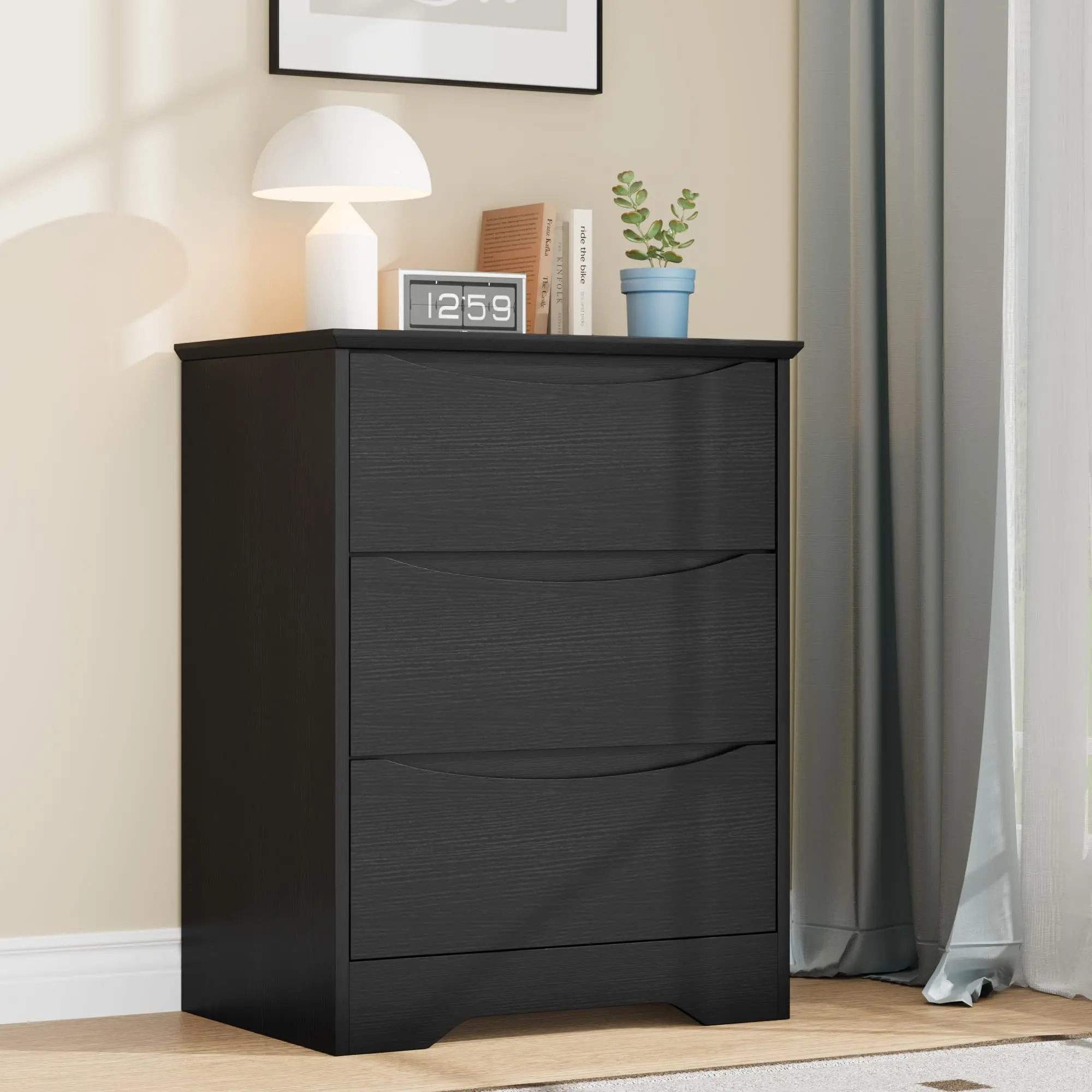 Garvee 2026 New Upgraded1 MDF/PB + Melamine U4 Smile 3-Drawer Dresser Ideal Christmas Xmas Birthday Gifts for Women Men Friends